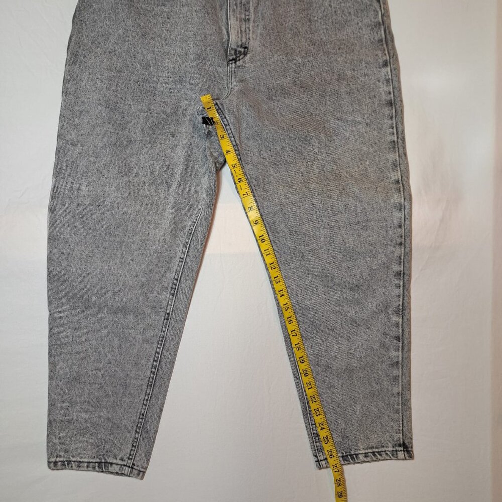 LEE Riders Jeans Women's Size 18 PET.  Gray Denim‎ High Rise Tapered USA made - Picture 12 of 14